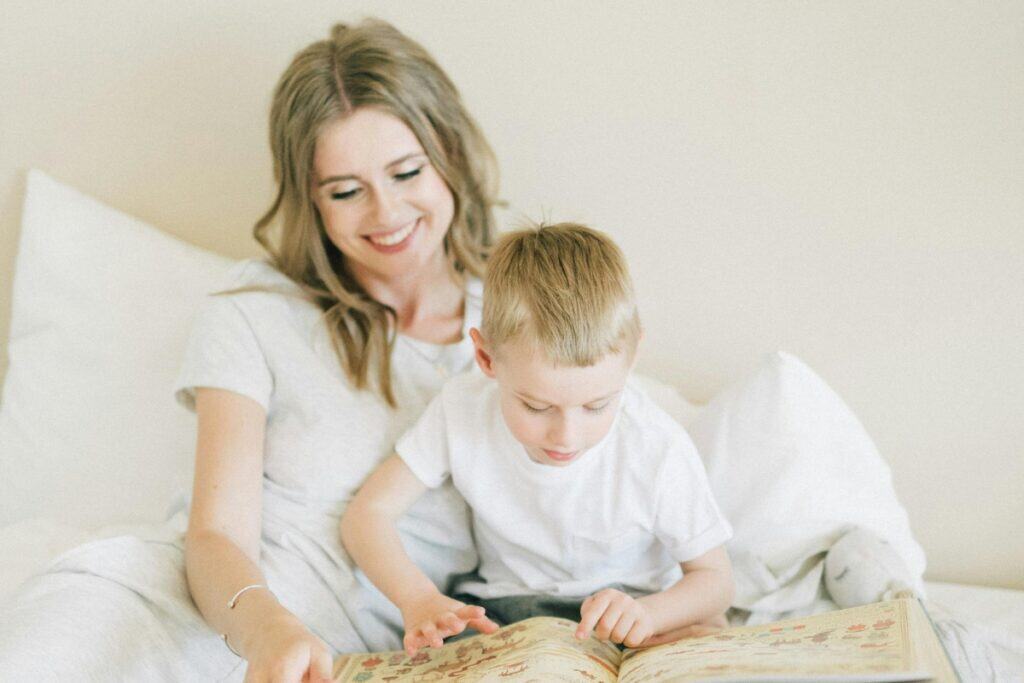 Mother reading with her child showing the power of learning and personal growth